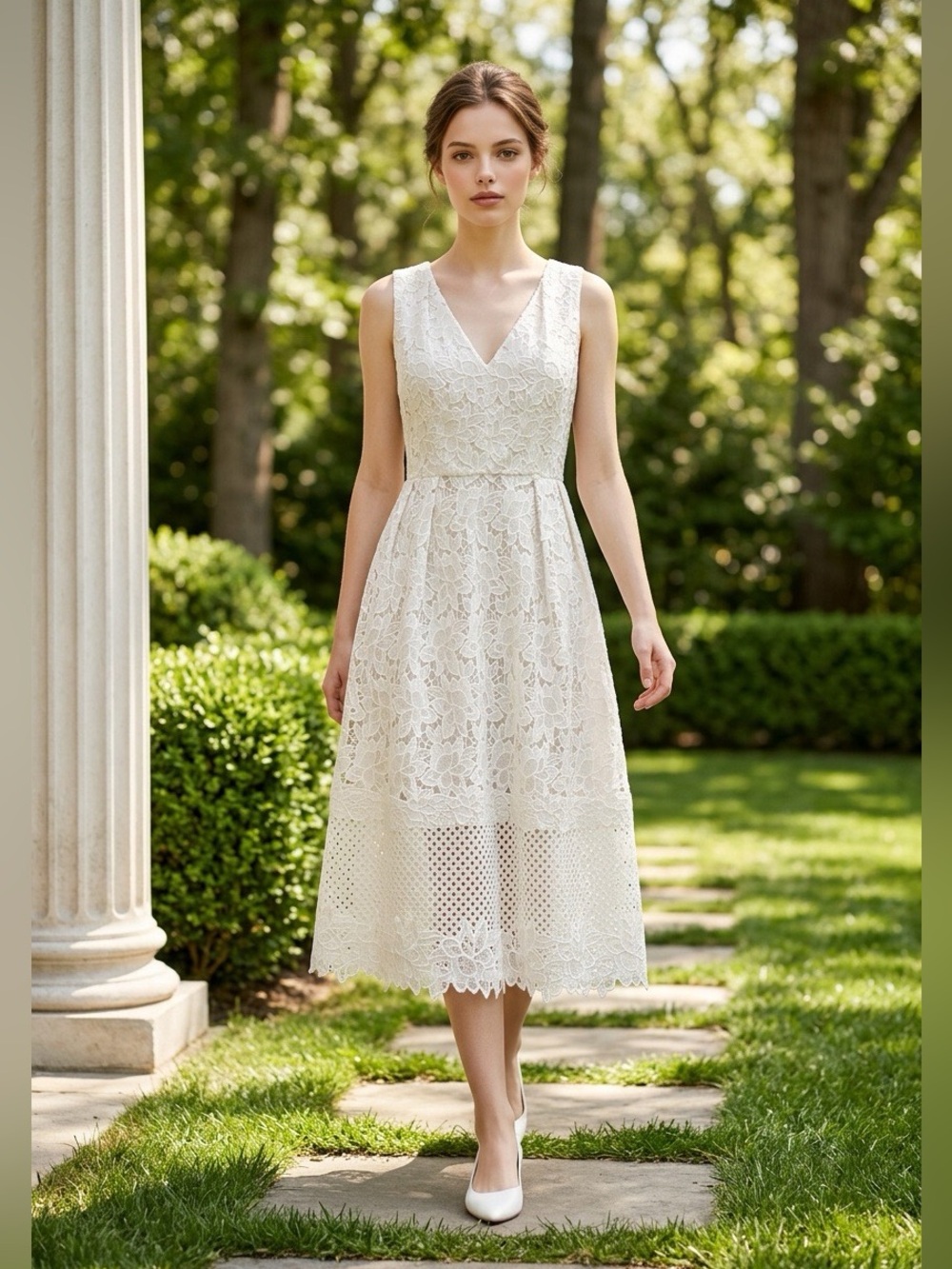 NWT Ann Taylor Cream Bridal Lace Bridal Shower/Graduation Event Dress
